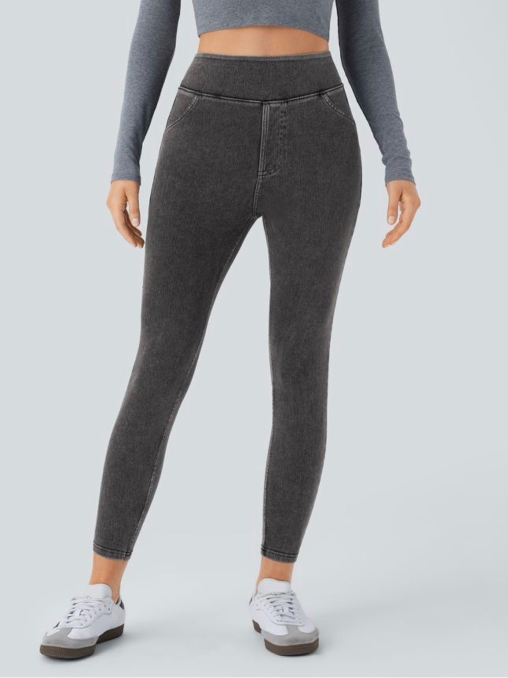 NWOT Halara Flex High Waisted Pocket Denim Casual Leggings